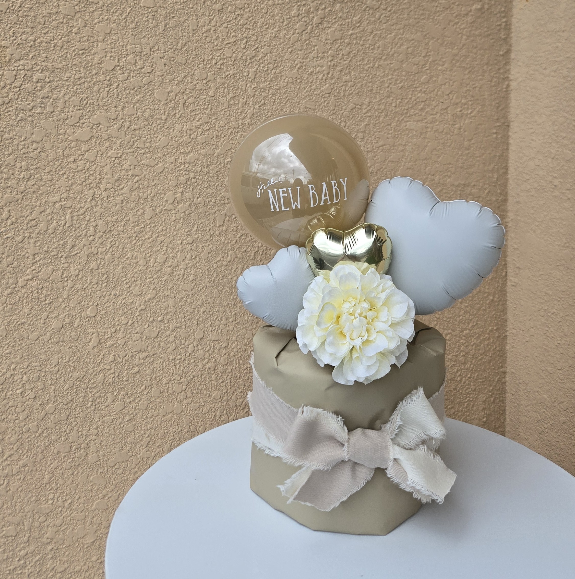 ナチュラルおむつケーキ